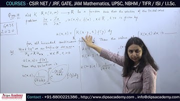 GATE Math 2020 Solution for Q.14 | GATE 2020 HEAT EQUATION INFINITE DOMAIN