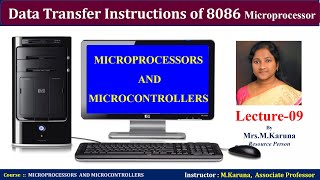 Lecture-9//Data Transfer Instructions of 8086//MICROPROCESSORS AND MICROCONTROLLERS//Karuna-lectures