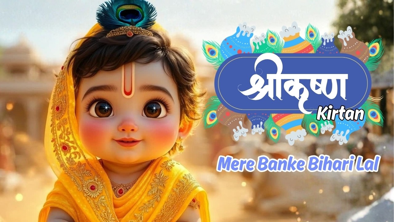 Mere Banke Bihari Laal | Heart Touching Kids Krishna Bhajan for Peace | Sanware Lag Jayegi