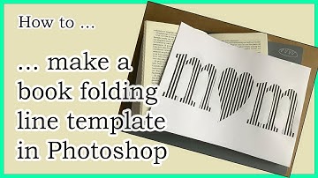 How to make a book folding line template in Photoshop -  #HowTo #DIY