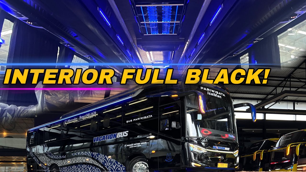 Belum Pernah Ada! Interior Full Black Milik Vacation Bus Surabaya - Legacy SR3 Neo ULT