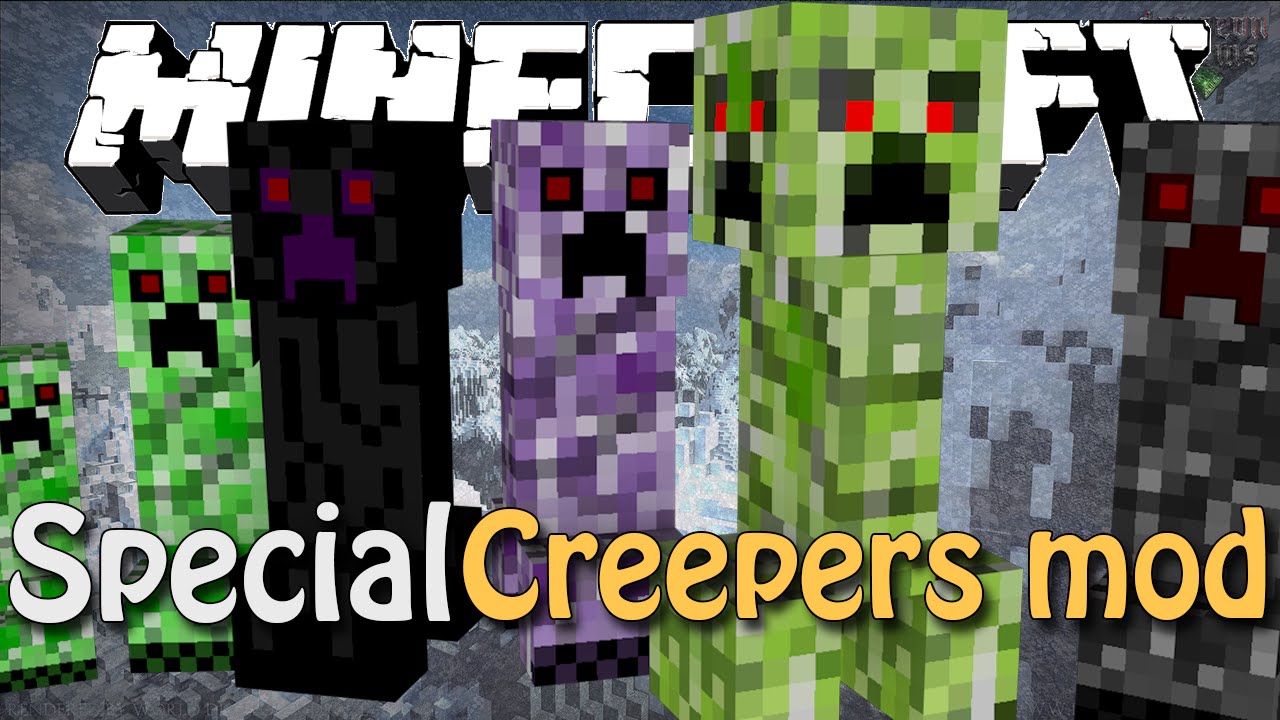 Minecraft Special Creepers mod | 4-FACED CREEPER, JUMPING CREEPER, MINI ...
