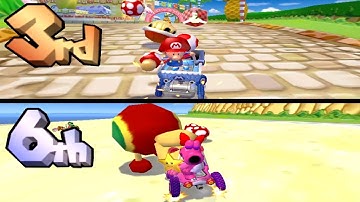 Mario Kart Double Dash Reverse - Baby Mario Vs. Birdo (2 Players Split Screen)