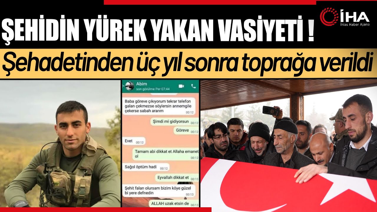 Erzurum Şehidini Uğurlarken, Yürek Yakan Vasiyeti Ortaya Çıktı !