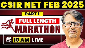 Full Length Marathon Part 1 | Rank Booster Series for CSIR NET FEB 2025 | By GP Sir