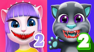My Talking Angela 2 Vs My Talking Tom 2 Vesion Devil Game Play Two Screen| Game By Uotfit7 screenshot 5