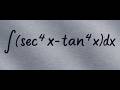 How to solve integral of sec^4 x minus tan^4 x