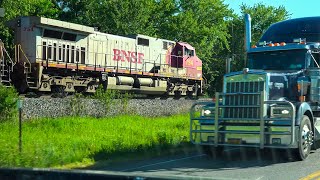 Chasing a BNSF Warbonnet On This NS Train! Cool CSX DPU! Union Pacific + BNSF Engines On NS Train!