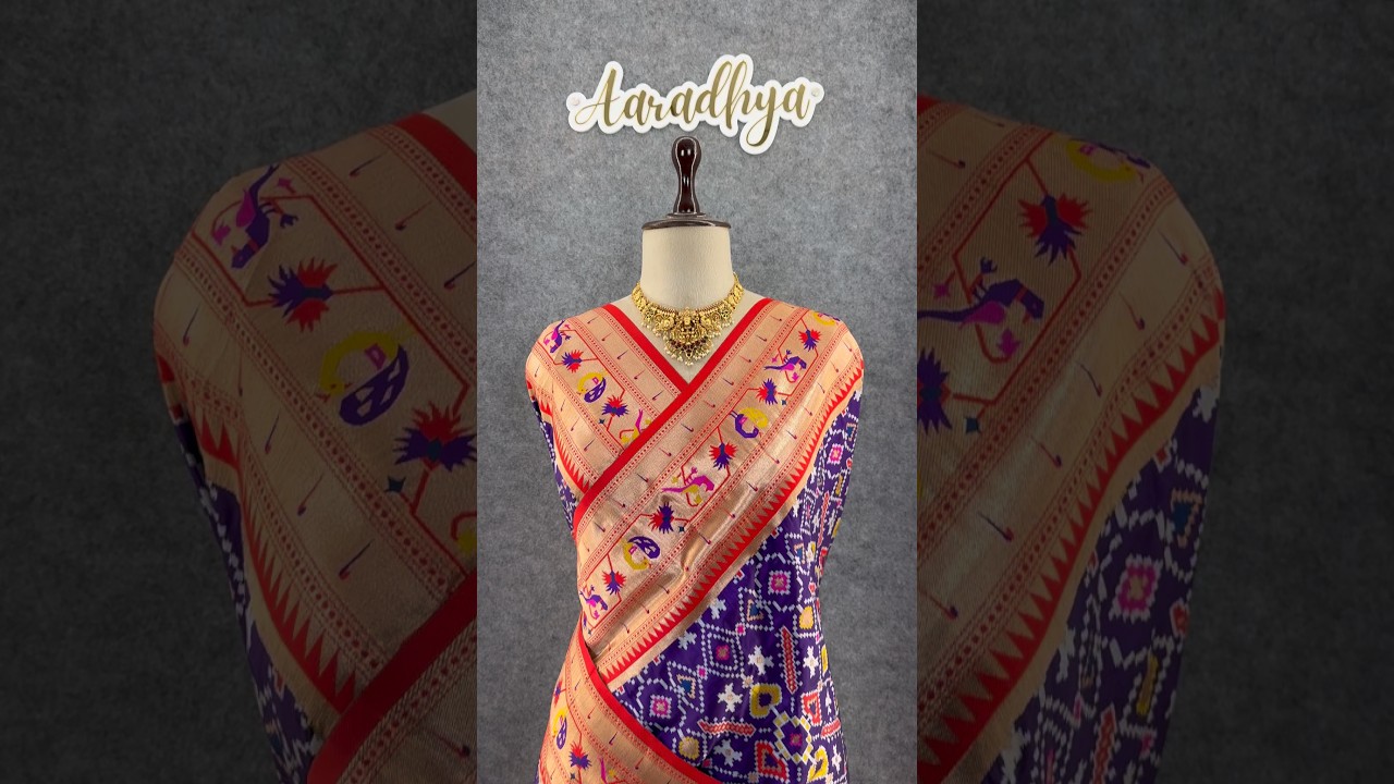 Traditional Kanchivaram Patola Paithani Silk Saree