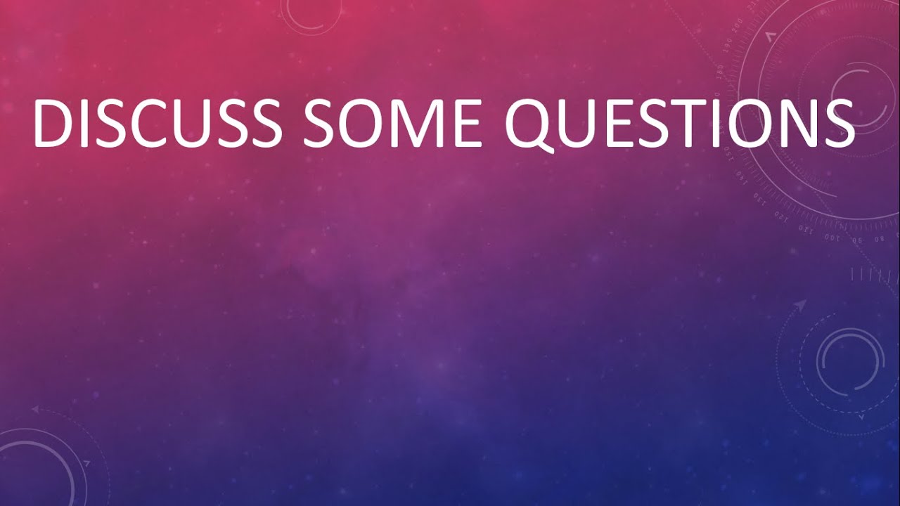 DISCUSS QUESTION YouTube