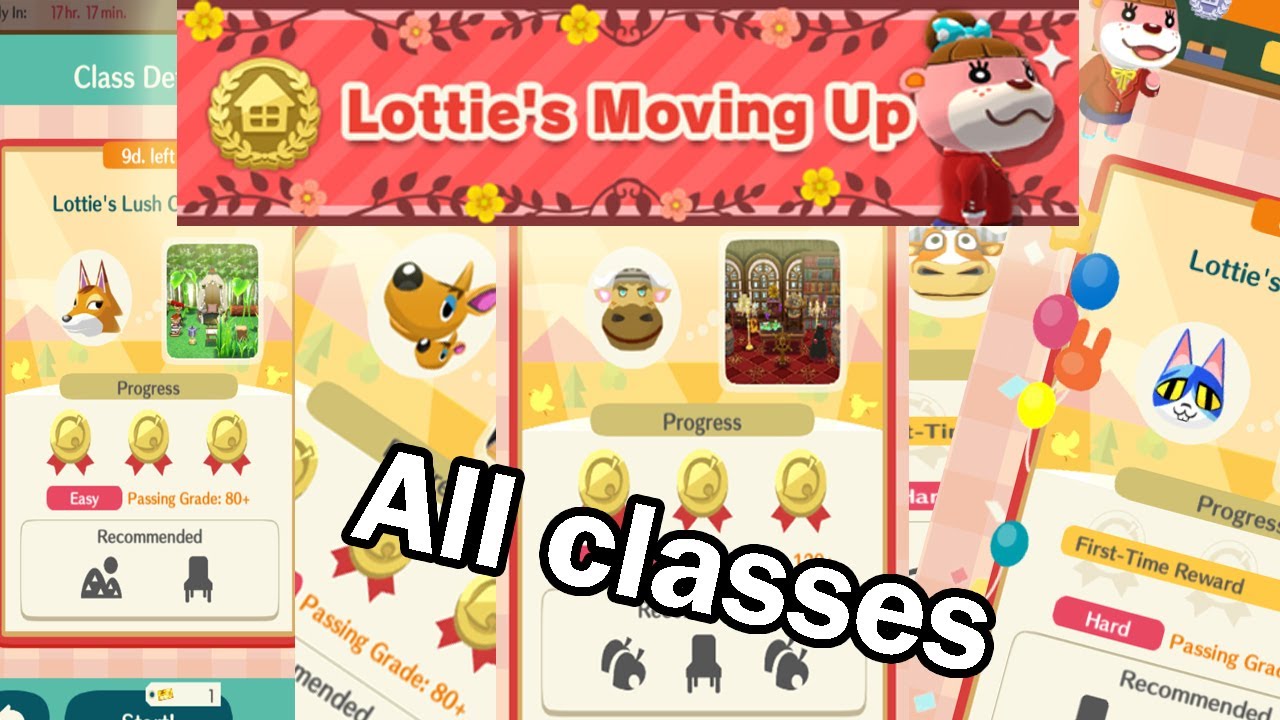 Lottie's moving up new Happy Homeroom Classes [Animal Crossing Pocket