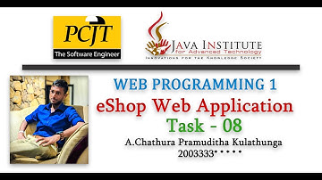 Web Project Task 08 | 1st Year | Semester 01 | Java Institute