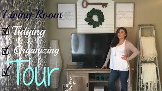 LIVING ROOM TIDYING/ORGANIZING| LIVING ROOM TOUR