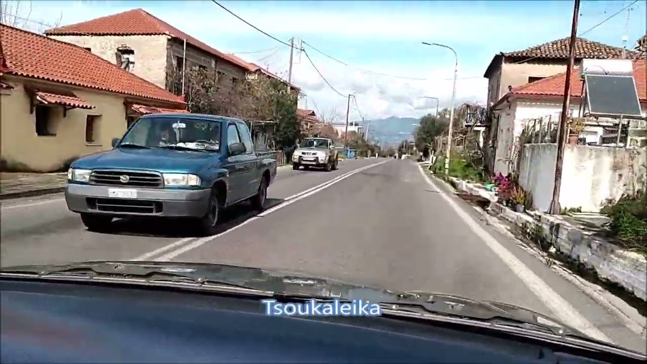 Route by car, Arfara - Meligalas (Greece)