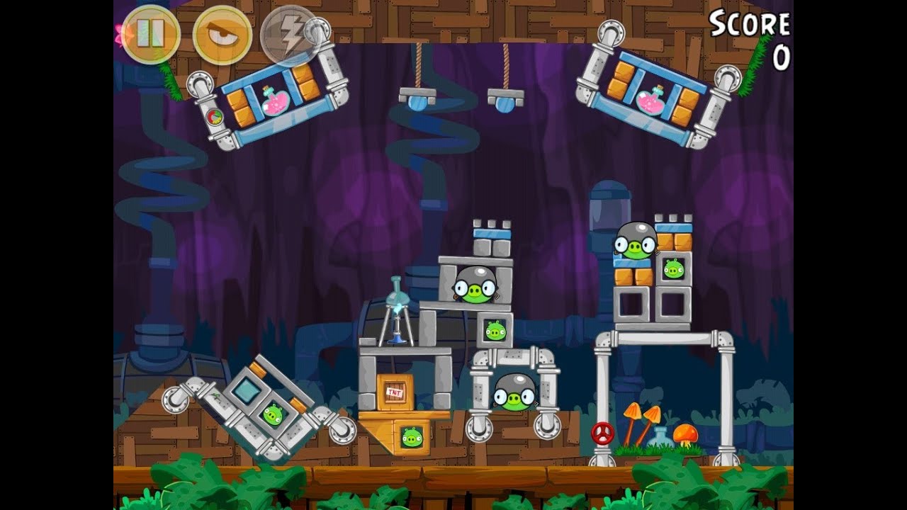 Angry Birds 27-10 Short Fuse 3 Star Walkthrough
