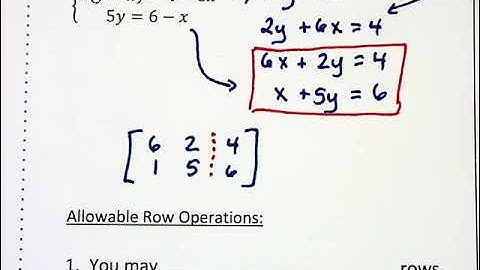 6.1a - Intro to Solving Systems Using Matrices