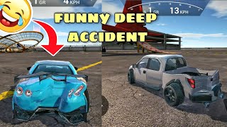 Funny deep accident 😂 || Ultimate car Driving simulator || must watch ||