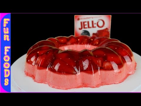 Strawberry Mousse Jello Dessert | Low Calorie Dessert