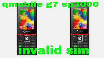 Qmobile g7 sp3000 invalid sim code