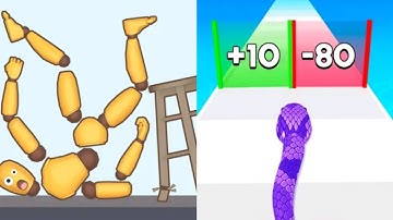 Kick & Break VS Snake Run Race Satisfying ASMR GamePlay (Android,ios) (New Update)