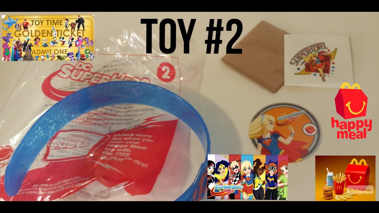 Supergirl Headband 2016 DC Comics Superhero Girls Mcdonalds Happy Meal Toy #2 Tickets To Toy Time mcdonalds phone number