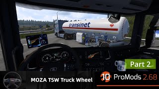 Euro Truck Simulator 2 / Promods 2.68 / Germany domestic P2 / Moza TSW, TrackIR 5, manual gearbox