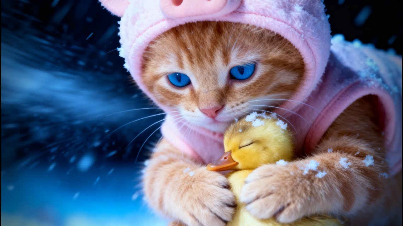 Mimi Saved a Baby Duck in the Snowstorm ❄️🦆