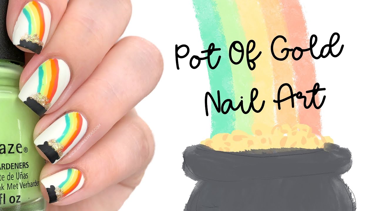 St Patricks Day Nail Art | The End of the Rainbow | 25 Sweetpeas