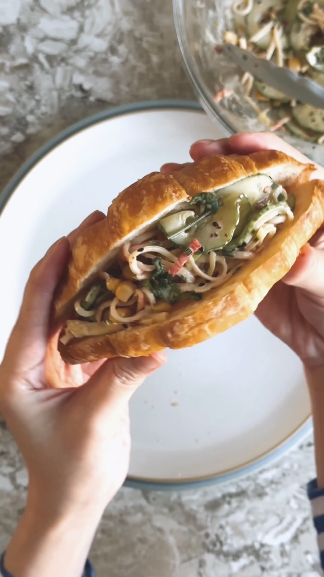 World Cup snack: Croissant Sandwich #worldcup - YouTube