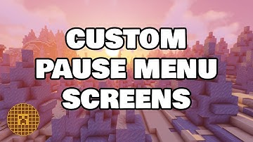 How To Make Custom PAUSE MENU Screens With Resource Packs!