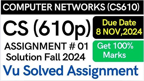 CS610p Assignment 1 Solution Fall 2024 || Computer Network VU LMS Solved Assignment