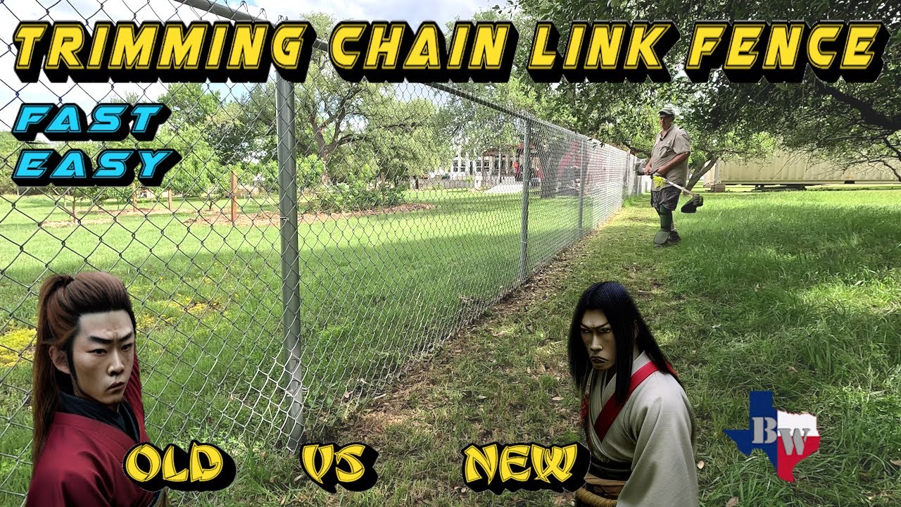 How to trim against a chain link fence fast and easy