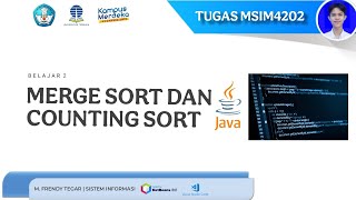 Proyek Tugas UT: Implementasi Algoritma Merge Sort dan Counting Sort dengan Java | Mahasiswa SI