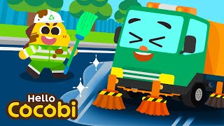 Cleaning Songsweeper Truck Car Nursery Rhymes For Kids & Babies Hello Cocobi