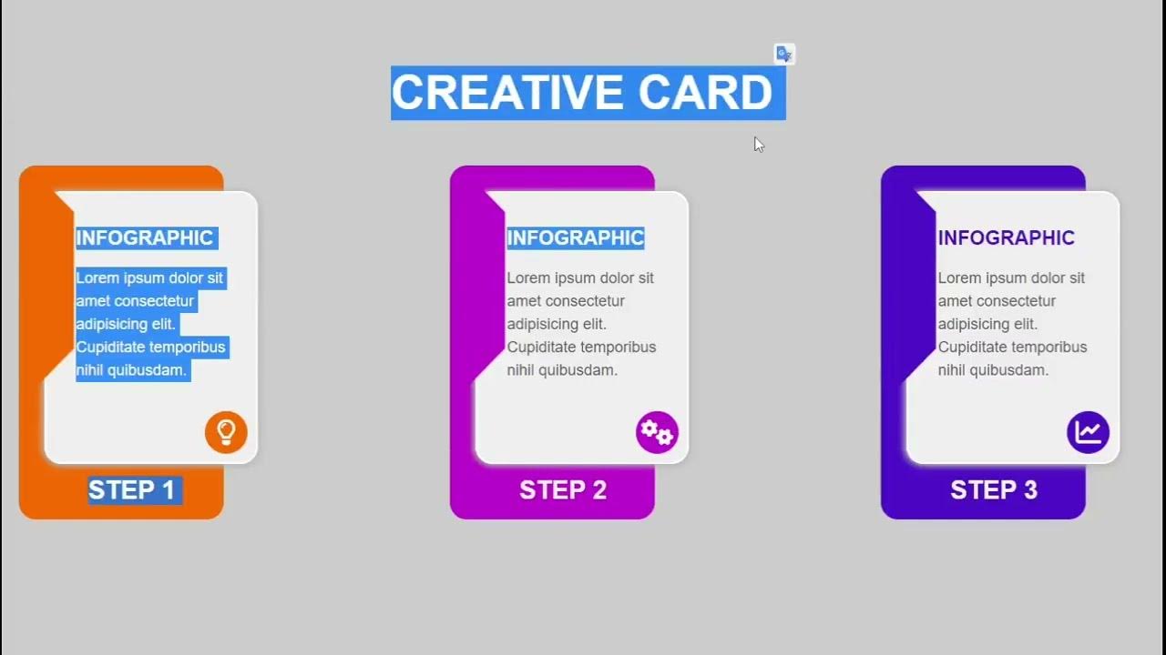 Creative CARD Design HTML & CSS | CSS CARD Creative - YouTube
