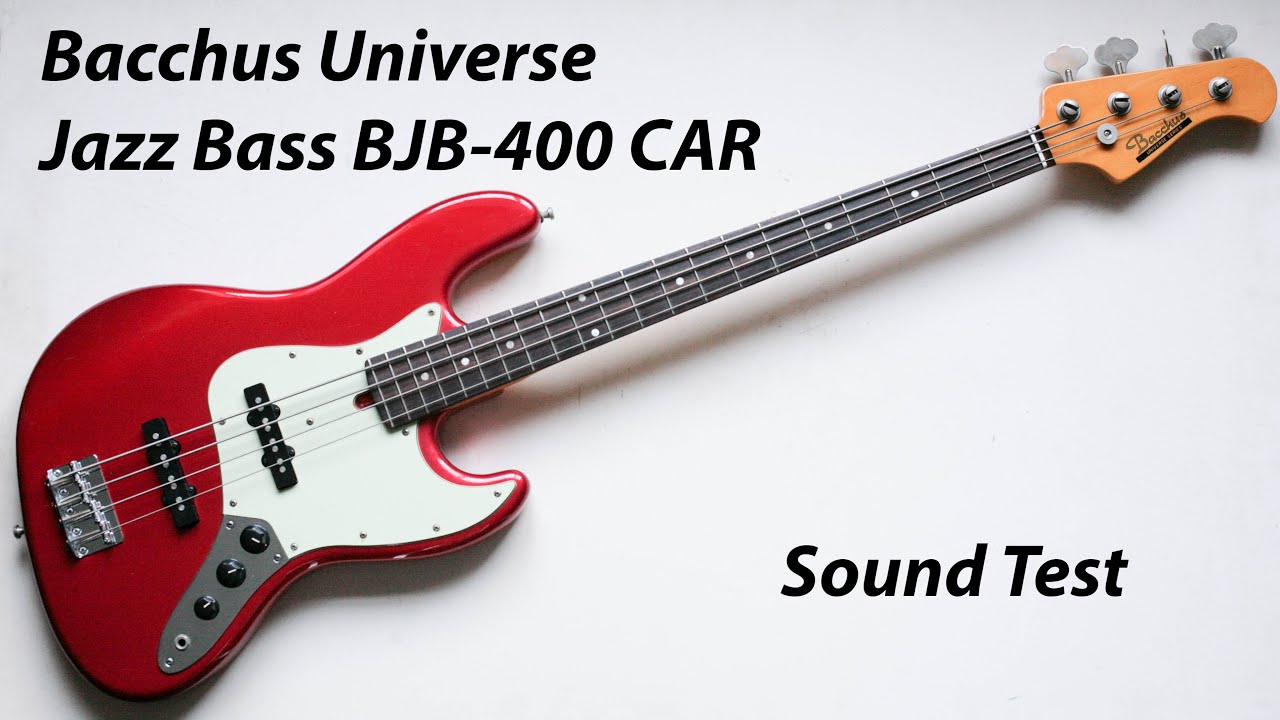 Бас гитара Bacchus Universe Jazz Bass BJB 400 CAR Sound Test