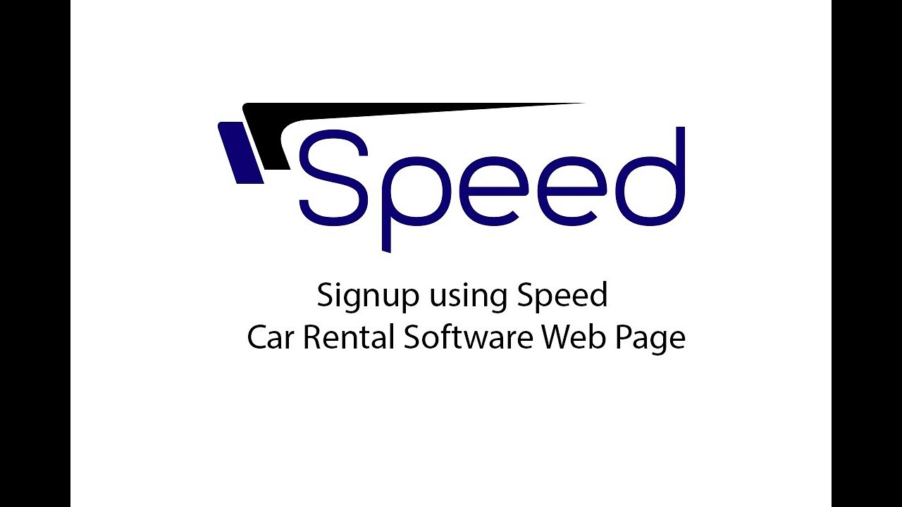 Signup using Speed Car Rental Software  Page YouTube