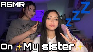 Asmr On My Sister Hair Brushing Chaotic Follow My Instructions
