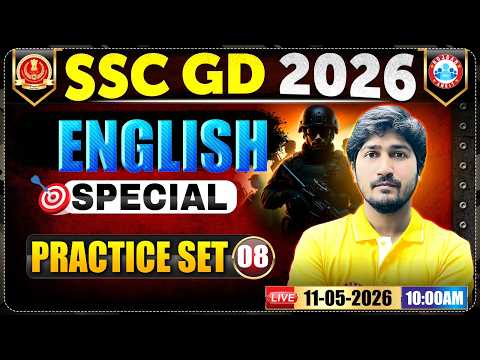 SSC GD English Exam Review 2026 | SSC GD English Special Practice Set 08 | English by Vipin Sir