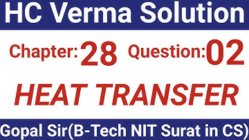 H.C. Verma Solutions - Heat Transfer - Chapter 28, Question 2
