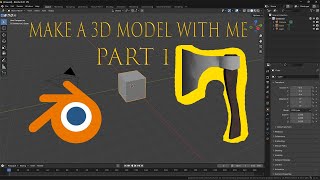Make a 3D Model With in Blender part 1 Axe