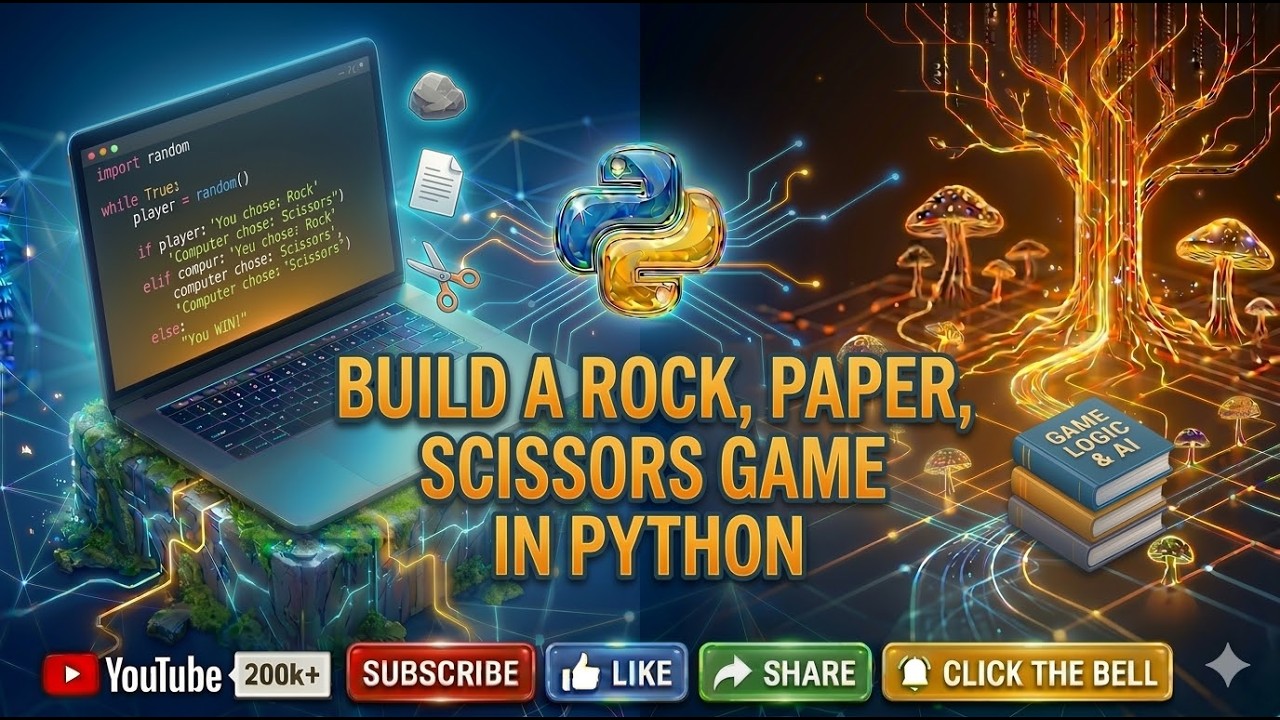 rock paper scissors game using python programming - YouTube