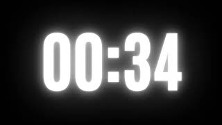 countdown 1 minute simple - white light with sound #blackscreen