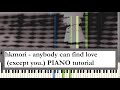 Hkmori  anybody can find love except you piano tutorial