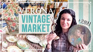 Vintage Shopping + Haul |Amazing VINTAGE MARKET in Verona ITALY