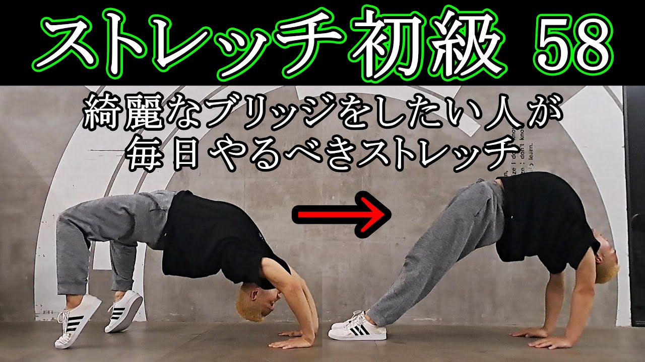 【ストレッチ初級58】綺麗なブリッジをしたい人が毎日行うべきストレッチ方法