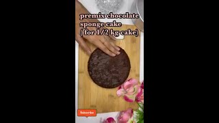 Premix chocolate sponge cake| how to make premix chocolate cake | premix chocolate cake recipe