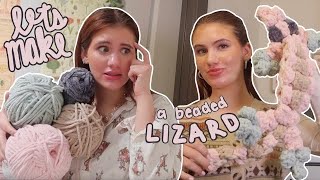let's make a crochet beaded lizard🦎 // +how to