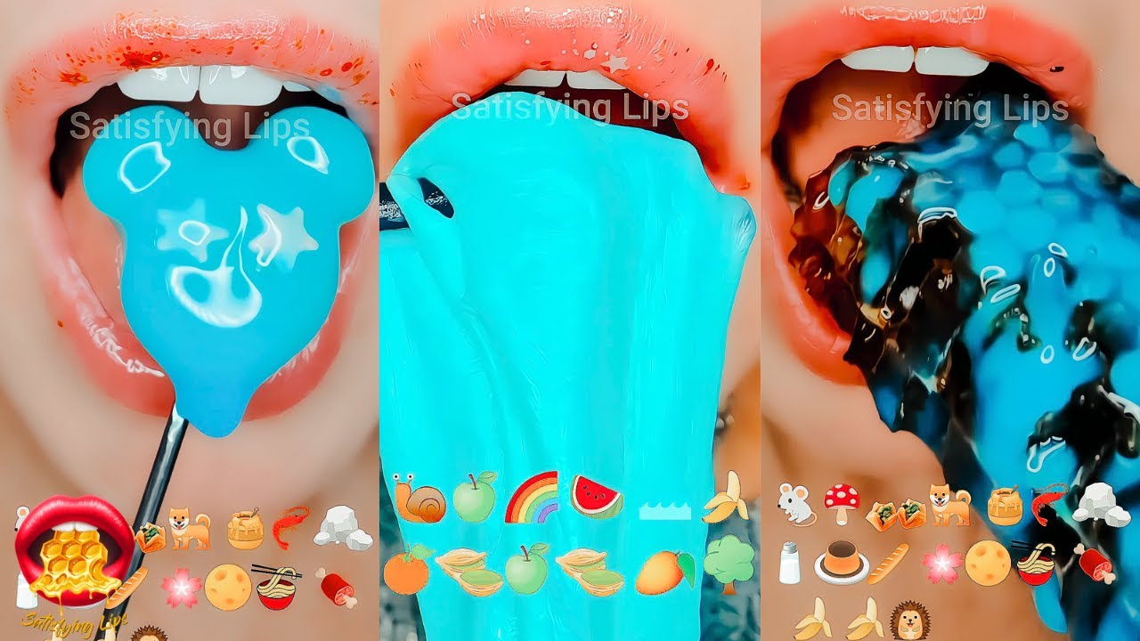 Satisfying ASMR Eating EMOJI FOOD CHALLENGE Mukbang 먹방 - YouTube