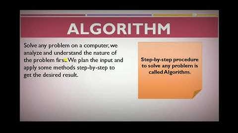 CLASS 5 II CH 10 II ALGORITHM & FLOWCHART